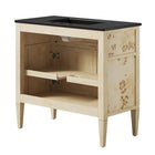 Modway - Elysian 36" Vanette de salle de bain - Burl noir-Placage en bois de burl