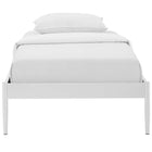 Modway - Elsie Cadre de lit simple, Blanc-Capacité de poids jusqu’à 1300 lbs