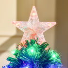 HOMCOM - Arbre de Noël artificiel de 3FT pré-éclairé à fibres optiques LED décoration de vacances-3 force de lumière, vous permet de choisir votre préférence 