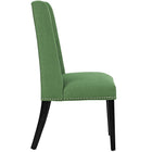 Modway - Baron Tissu Chaise à manger Ensemble de 2 - Vert-Finition de tête de clou polie