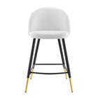 Modway - Cordial Tissu Tabourets de comptoir - Blanc - Ensemble de 2-8