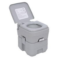 Outsunny - Toilette portable pour adultes-Système de chasse d'eau à bouton-poussoir, facile à utiliser 
