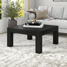 Hudson&Canal - Table basse carrée Langston 34 po de largeur - Grain noir-Finition en grain noir aspect bois