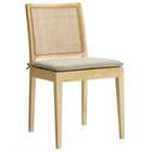 Modway - Ovard Bois et rotin Chaise à manger - Naturel-Fauteuil d’appoint sans accoudoirs