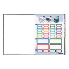 Blueline - Livre de notes reliure sans couture avec onglets autocollants - 9-1/4" x 7-1/4" - Noir-Reliure sans couture