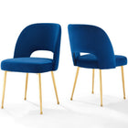 Modway - Rouse Salle à manger Fauteuil d’appoint Ensemble de 2 - Marine-Ensemble de chaises d’appoint Mid-Century Modern Design de 2