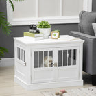 PawHut - meuble caisse pour chien 31 po avec trois portes pour chiens-Trois portes facilitant l'entrée et la sortie des animaux 