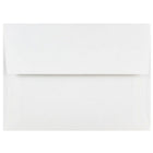 JAM Paper Enveloppes format livret à rabat droit gommé, 4 3/4 x 6 1/2 po, blanches, 250 par paquet-Blanc