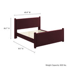 Modway - Rael Performance Velvet Lit de plateforme complet, Mûrier-8
