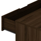 Manhattan Comfort - Rockefeller commode haute et table de chevet style milieu du siècle - marron - ensemble de 2-Assemblage à domicile requis Tout le matériel inclus