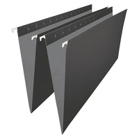 Staples Chemises suspendues de couleur, format légal, 8 1/2 po x 14 po, noires-Format légal