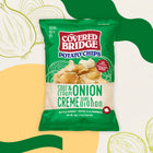 Covered Bridge - Potato Chips Crème Sure & Oignon - Cuites a la Marmite - 60g - Paquet de 24-Croustilles foncess de pommes de terre russet