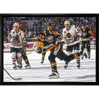 Mario Lemieux Pittsburgh Penguins Shooting sur toile - Toile encadree - 31" x 22"-Impression sur toile de qualité supérieure avec bordures enveloppées