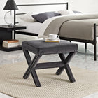 Modway - Rivet Banc - Gris-Velours résistant aux taches