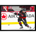 Tim Stutzle Ottawa Senators Shooting sur toile - Toile encadree - 31" x 22"-Impression sur toile de qualité supérieure avec bordures enveloppées