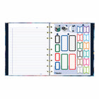 Blueline - Cahier de notes NotePro à couverture rigide Collection Fashion - 9-1/4 po x 7-1/4 po - Floraison de Minuit-Rechargeable avec les pages de notes MiracleBind