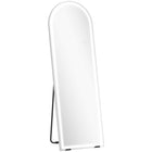HOMCOM - Miroir pleine longueur avec éclairage réglable - 21 po l x 64 po H - argenté-Miroir arqué de 64 po x 21 po (162,5 x 53,3 cm) offrant une réflexion complète de la tête aux pieds 