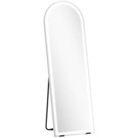 HOMCOM - Miroir pleine longueur avec éclairage réglable - 21 po l x 64 po H - argenté-Miroir arqué de 64 po x 21 po (162,5 x 53,3 cm) offrant une réflexion complète de la tête aux pieds 