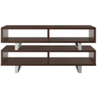 Modway - Amble Télé 47 po Tenez-vous, Noyer-Supports en acier inoxydable poli