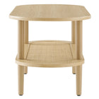 Modway - Torus Ovale Table basse - Chêne-Capsules de pied non marquées