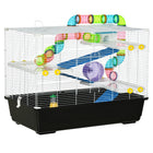 PawHut - Cage pour hamster 31 po L avec système de tubes tunnels - Noir-Le système de tubes de jeu ajoute plus de plaisir et permet à votre petit animal de se déplacer librement