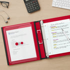 Staples – Reliure de qualité supérieure – 1 po – Rouge-Les anneaux en D se ferment bien pour permettre aux pages de se tourner facilement.