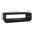 Hudson&Canal - Table basse rectangulaire Lonni de 119 cm de large, finition grain noir-Dimensions du produit : 20" L x 47,25" l x 15" H