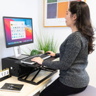 Mount-It! - Plateforme réglable pour clavier et souris, noire-La grande plateforme vous offre davantage d'espace pour votre clavier et votre souris ou votre ordinateur portable
