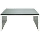 Modway - Gridiron Table basse - Argent-Facile à nettoyer