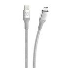 Scosche - Câble tressé USB-C à Lightning 6 pi - argent-Transfert rapide des données