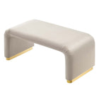 Modway - Koda Performance Velvet Ottoman de la cascade - Brass Almond-8