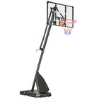 Soozier – Panier de basketball ajustable de 9,6 à 11,5 pi avec panneau et base lestée-Conception à vérin avec poignée pour ajuster la hauteur, adaptée à différents âges et niveaux de compétence
