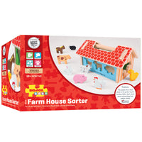 Bigjigs Toys - Trieur de ferme-Les enfants s'amuseront à associer chaque animal à son emplacement de forme unique sur le mur de la ferme