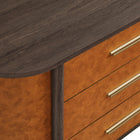 Modway - Coralie Courbe à 6 tiroirs Cuir végane Commode ovale, Noyer Tan-9