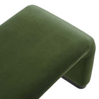 Modway - Koda Performance Velvet Banc long de la chute d’eau - Vert mousse noire-8
