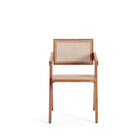 Manhattan Comfort - Fauteuil de salle à manger Hamlet 19,67 po style industriel chic - Nature-Assise en canne naturelle