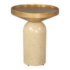 Zuo - Cendre Table d’appoint - Or/Beige-Couleur: Or/Beige