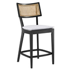 Modway - Caledonia Tabourets de comptoir - Noir Blanc - Ensemble de 2-Goupilles de pied pour la protection du plancher
