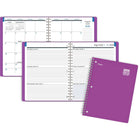 Mead - Agenda Upper Class scolaire hebdomadaire/mensuel pour étudiants 2026-2027 - 11 po H x 9 po l - couverture violette - bilingue-Bilingue (anglais et français)