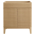 Modway - Render 30" Armoire de toilette de salle de bain (lavabo non inclus) - Chêne-Style moderne du milieu du siècle