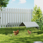 PawHut - Cage pour petits animaux 73 po pour poules, lapins, chinchillas avec toit-Avec 2 portes principales et 2 portes latérales, vous pouvez accéder facilement à vos animaux 