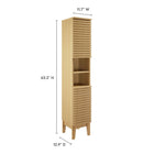 Modway - Render Tall Narrow Armoire de rangement de salle de bain in Chêne-Construction en panneaux de particules