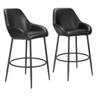 Zuo - Vila Tabouret de bar - Noir - Ensemble de 2-Support pour les bras