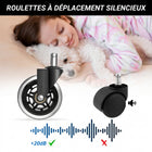 MotionGrey - Roues pour chaise de bureau - Roues de remplacement style rollerblade - Noir - Lot de 12-5