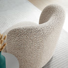Modway - Monroe Tissu Boucle Chaise d’accent - Noyer corail-Pieds en boule en bois