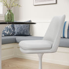 Modway - Lippa Salle à manger pivotante Cuir végane Fauteuil d’appoint - Blanc blanc-Coussin de siège fixe