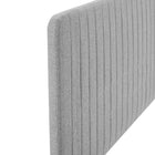 Modway - Milenna Chenal Touffé Tissu rembourré Tête de lit King/King de Californie, Gris clair-Assemblée requise
