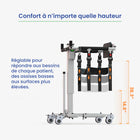 Mobile Patient Lift - Élévateur de patient Freedom Everylift avec siège à sangle-Batterie : lithium 22,2 V prenant en charge jusqu’à 84 levées par charge complète ; tension d’entrée 100-240 V AC 50/60 Hz