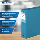 Davis Group Super économie, Reliure à anneaux ronds 2 po, paquet de 6 – Bleu Turquoise-Anneau Rond, Non-Verrouillage