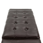 HOMCOM - Banc de rangement avec pouf à dessus rabattable - brun-Couleur : Marron 